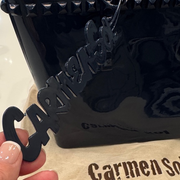 Carmen Sol NWT  Navy Blue Women's Tote Bag - Picture 3 of 11